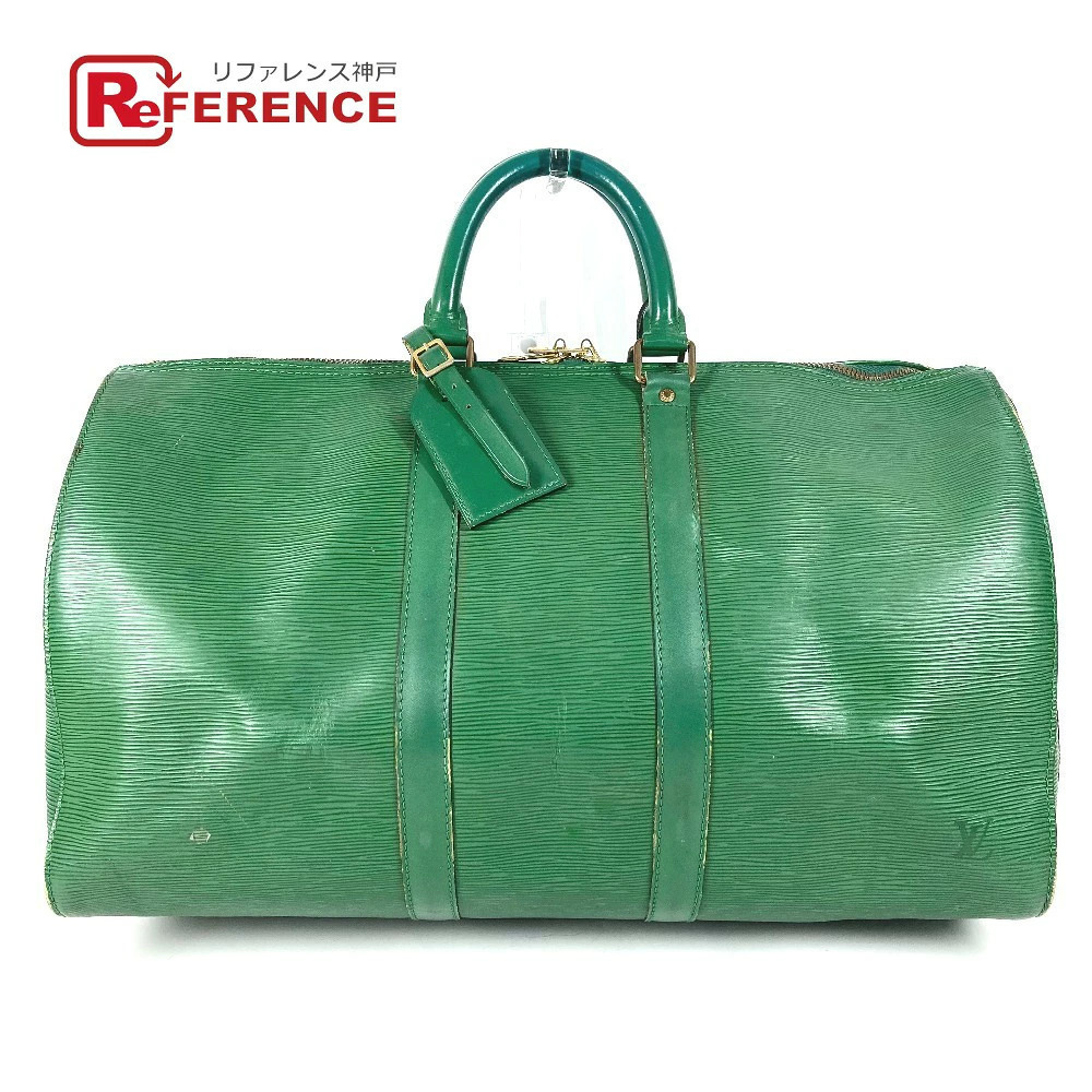Louis Vuitton Epi Keepall Bag Handbag Travel Boston Leather Borneo Green